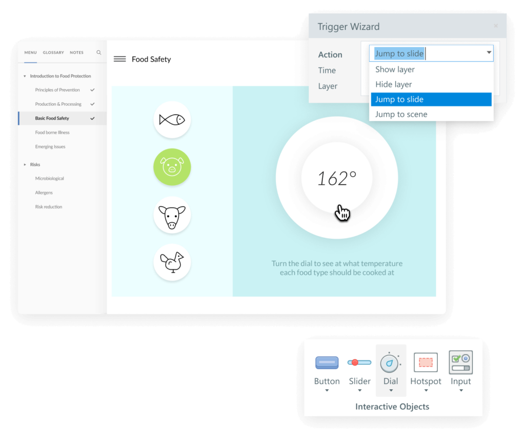 Articulate Storyline 360 elearning development tool in action